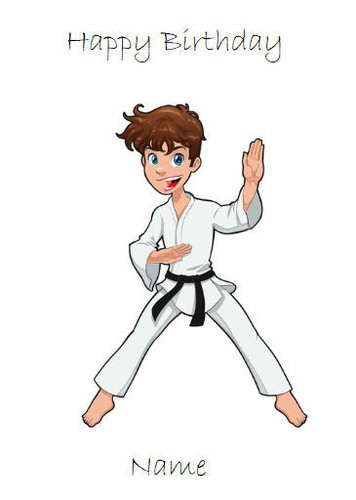 Karate card personalise - , for