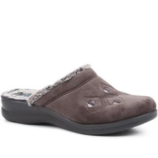 Pavers Faux-Fur Lined Slippers