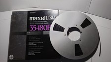Maxell XLI 35-180B Case and 10.5" unbranded METAL Reel with Tape