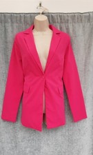 BLAZER,JACKET,,BRIGHT PINK,80S,90S,00S VINTAGE STYLE,PARTY,CASUAL,SIZE 8,NWTS