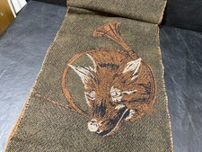 vintage hunting scarf fox w/