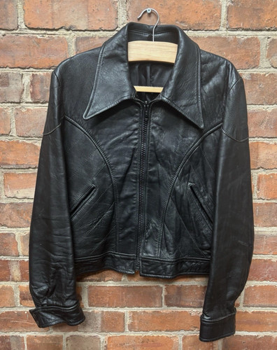 Vintage 1970s black - 1970s, leather