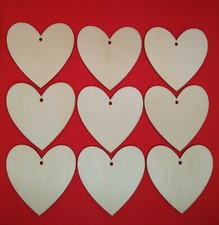 2 Pack 6cm Wooden heart shapes