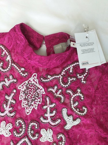 Asos cerise pink lace - asos,