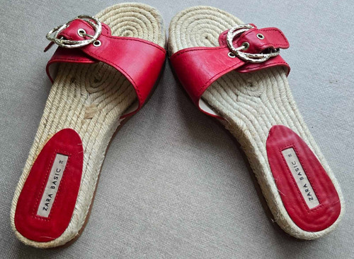 Zara basics red jute - zara,