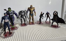 Genuine Disney Store AVENGERS Bundle - 7 Cake Topper Figures Marvel End Game VGC