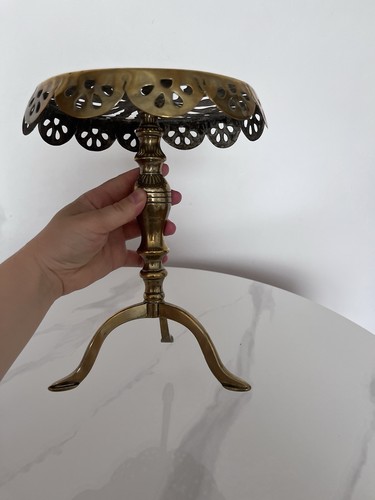 Antique brass trivet pot - brass,