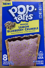 NEW KELLOGG’S FROSTED LEMON BLUEBERRY CRUMBLE POP TARTS 8 TOASTER PASTRIES
