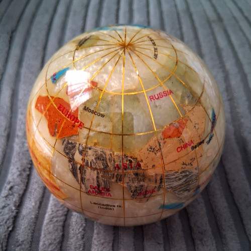 Vintage gemstone world globe - vintage,