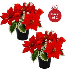 Xmas Artificial Flowers Grave