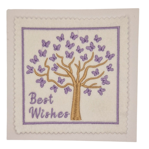 Embroidered birthday butterfly - embroidered,