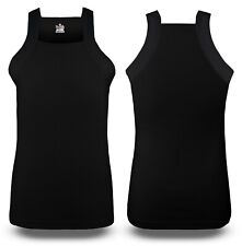 6 Piece Mens Vest Designer Cut  cotton Rib Vests RIB GYM TANK TOP SLEEVELESS