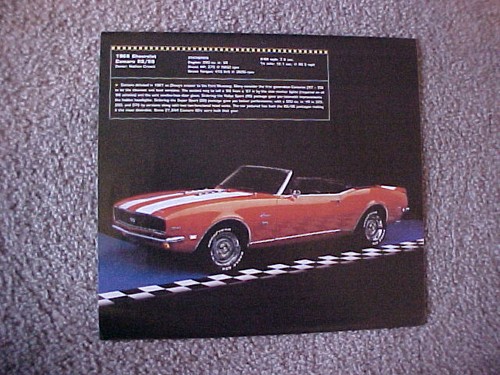 1968 chevy camaro - chevy, ss-350