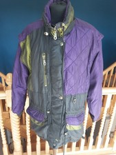 Rodeo Vintage 80s 90s Ski Jacket Ladies Medium Multi Coloured 