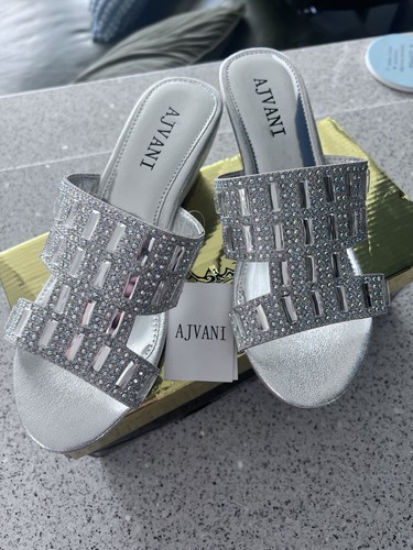 Ajvani silver wedge mule - wedge,