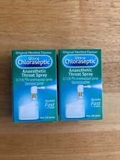 ULTRA CHLORASEPTIC ANAESTHETIC THROAT SPRAY MENTHOL FLAVOUR 2 x 15ml EXP 06/2026