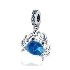 Blue Crab S925 Sterling Silver Bead Charm for Nan Mum Wife Daughter Sister