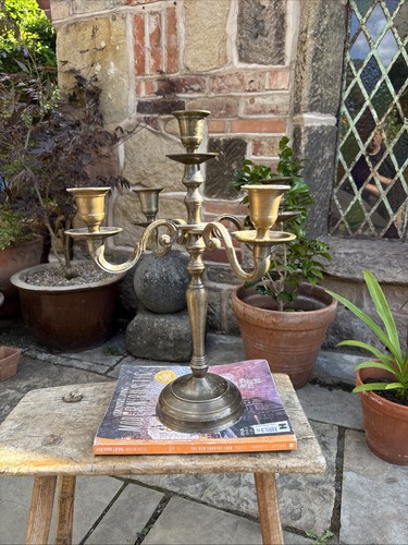 Metal candelabra arm table - metal,
