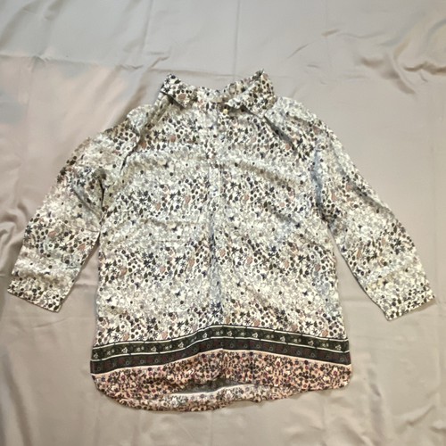 White pink floral - white,