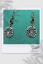 Vintage Lucky Brand Sand Dollar Earrings Gifts for Her Xmas