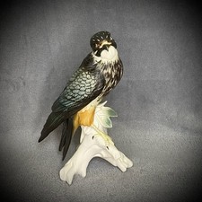 Karl Ens - Porcelain - Peregrine Falcon  - Hand-Painted - Matte - Bird Figurine