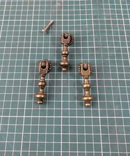 3x Vintage Brass Drawer Swing