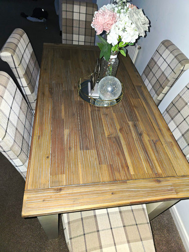 Piece rectangular solid oak - 7-piece,