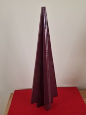 Free Standing Wooden Christmas Shaped Tree Burgundy 17" Tall