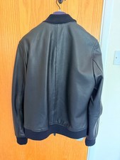 Reiss mens black leather