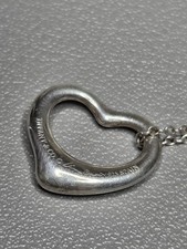 GENUINE ELSA PERETTI TIFFANY & CO 925 SILVER OPEN HEART NECKLACE 18"