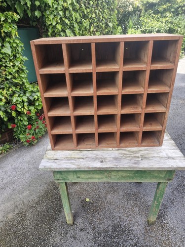 Vintage hardwood pigeon holes - pigeon,