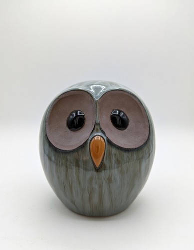 Blue owl garden ornament - blue,
