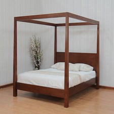 Shaker Four Poster Bed | Solid Mahogany 4 Poster | 4'6" 5' & 6' NEW B053