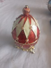 Leonardo red Easter egg trinket box with stand  decorative vintage
