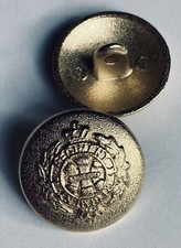 Real Metal Military Regiment Cool Gold Tone Shank Buttons 6pcs 20mm (32L)