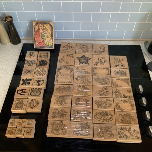Vintage bundle lot wooden - bundle, ink