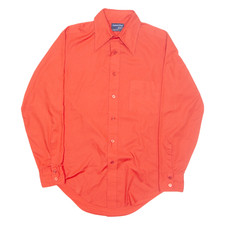 CAREER CLUB Mens Plain Shirt Red Long Sleeve S