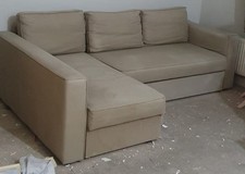 Ikea Manstad Corner Sofa Bed Dark Beige Used