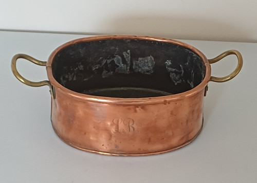 Small victorian copper planter - victorian,