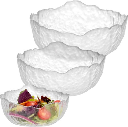 Glass serving bowls set of - -,