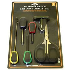 NGT Baiting Tools Carp Fishing Hook Needle Boilie Bait Drill Scissor Puller Set