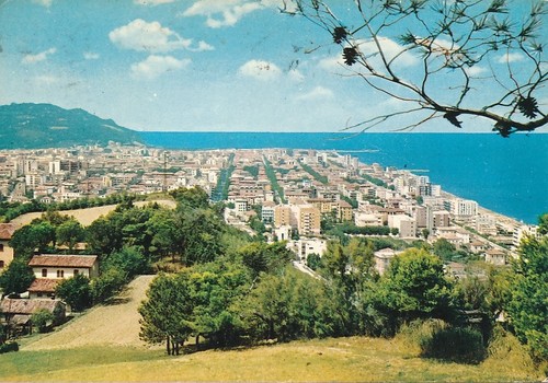 Old postcard pesaro panorama - postcard,