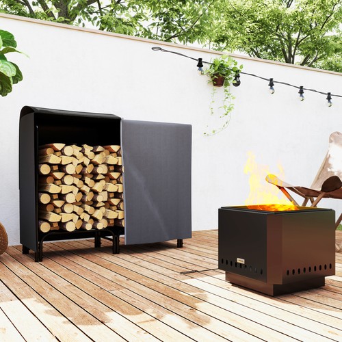 4ft firewood rack canvas - w/,