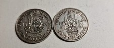 1944 silver shillings - silver, scottish