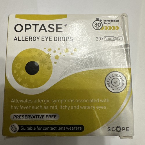 Optase allergy eye drops - drops, red