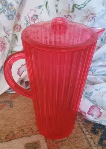 Acrylic plastic lidded red - acrylic,