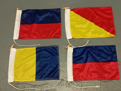 Vintage nautical signal flags - nautical,
