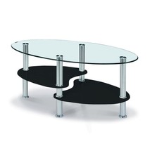 GLASS COFFEE TABLE BLACK