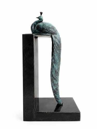 Bronze figure peacock art deco - figure,