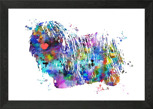 Hungarian puli framed wall - puli, art